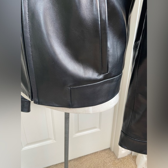 Banana republic black leather jacket size small - Picture 6 of 13
